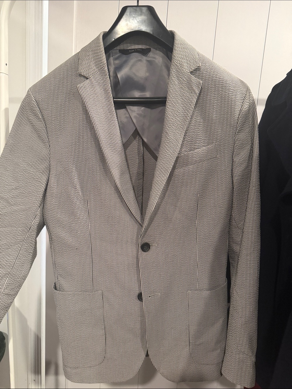 Banana Republic Gray Textured Notch Lapel Sport Coat